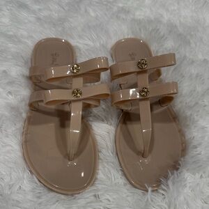 Lilly Pulitzer Glossy Nude Sandals